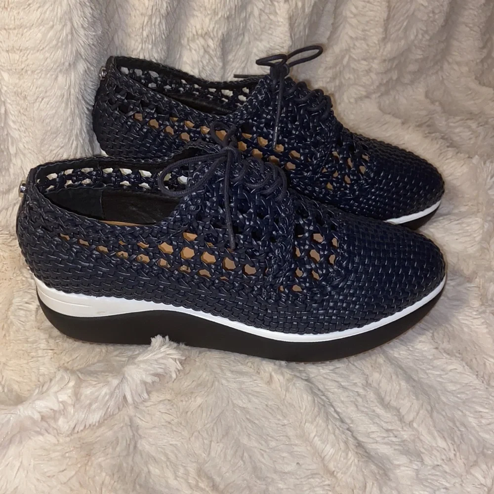 Donald Pliner Womens Lillo Woven Platform Sneakers Memory Foam